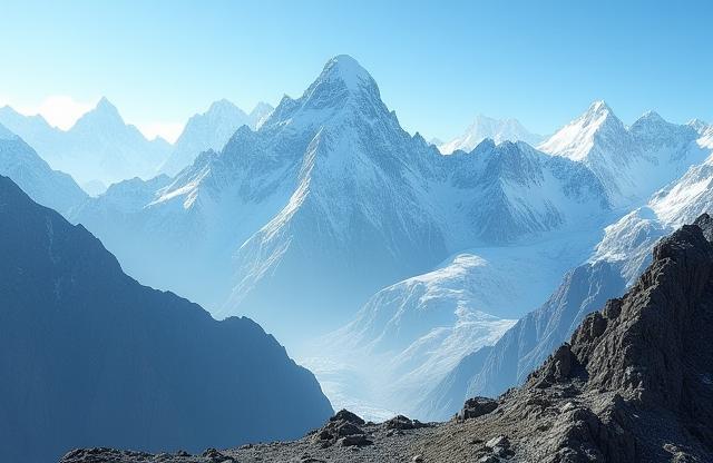Scenic view of the Himalayan mountains, representing a filming location.