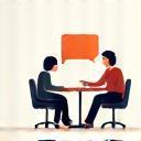 Icon representing a consultation meeting.